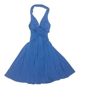 BCBG MaxAzria‎ Blue Halter Dress SKUW677